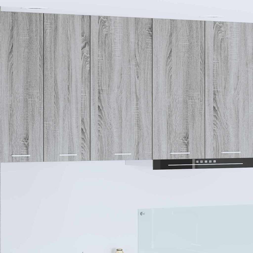Hängeschrank mit Tür Riga Grau Sonoma und Weiß 40 x 31 x 80 cm